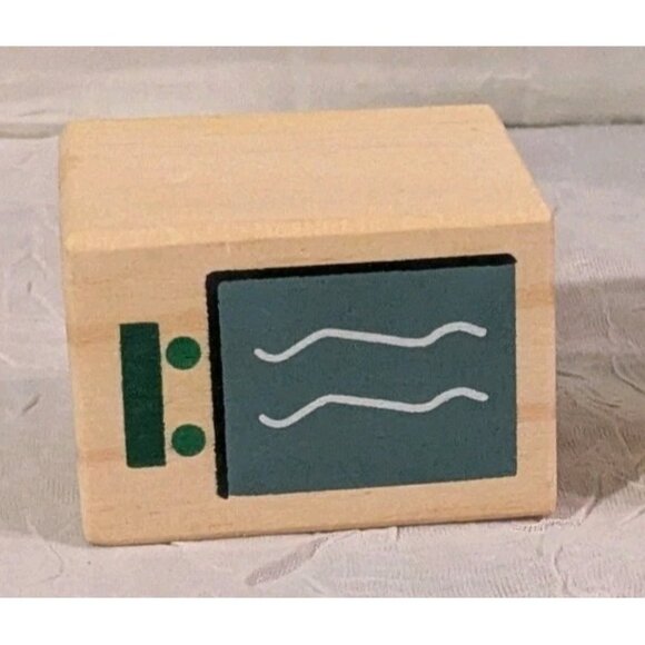 Le Toy Van Wooden Dollhouse Furniture Kitchen Dining Room Mini Green Set Of 9 - Picture 10 of 16